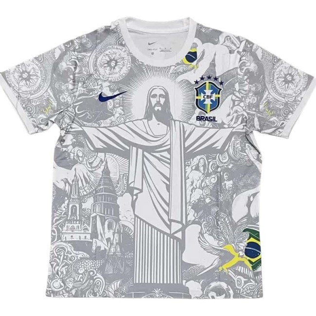 2025-26 Mens Brazil Special Edition White  soccer jersey