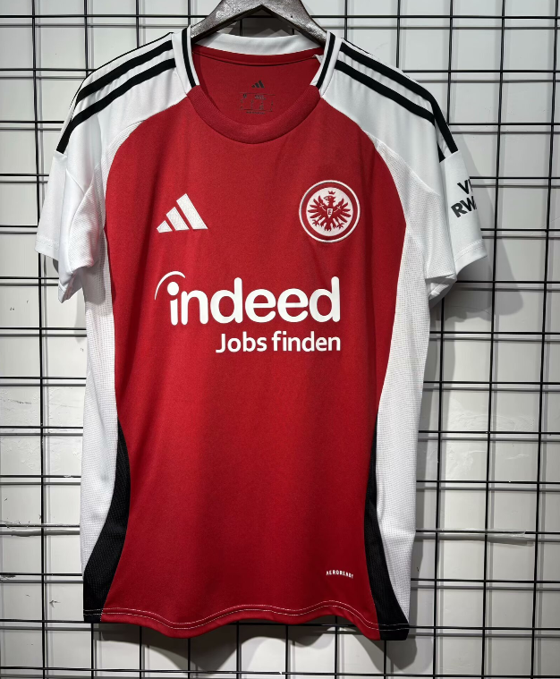 2025-26 Mens Frankfurt  home white red Soccer Jersey