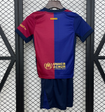 2025-26 Kids Barcelona home soccer jersey