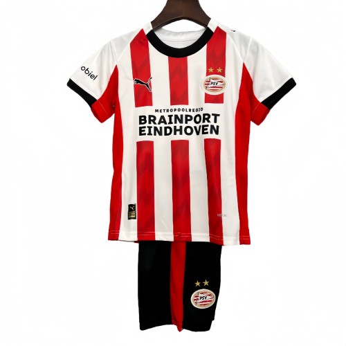 2025/26 Kids Eindhoven home white soccer jersey