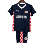 2025/26 Kids Eindhoven away blue  soccer jersey