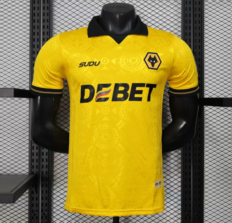 2025-26 Mens  Wolves  home  Player version soccer Jersey