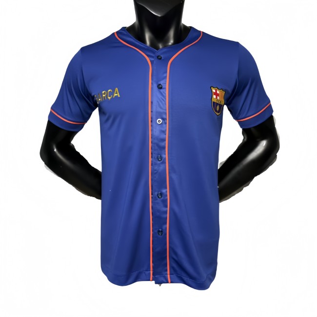 2025-26 Mens Barcelona blue  Player  baseball jersey