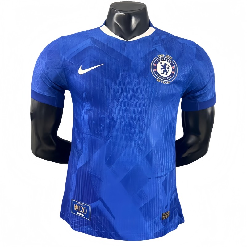 2025-26 Mens Chelsea 120th anniversary Player version blue Soccer Jersey