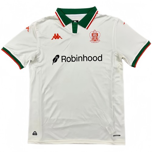2025-26 Mens OGC Nice away white Soccer Jersey