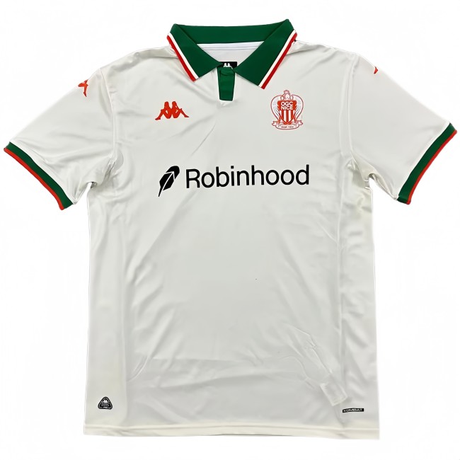 2025-26 Mens OGC Nice away white Soccer Jersey