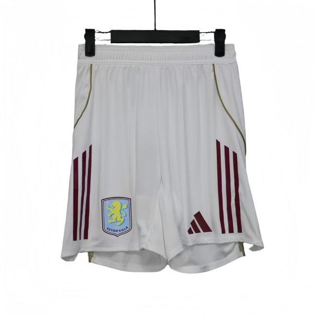 2025-26 Mens Aston Villa player  white  Shorts Pants
