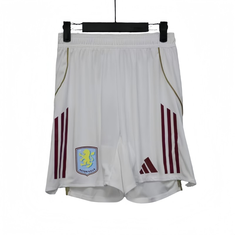 2025-26 Mens Aston Villa player  white  Shorts Pants