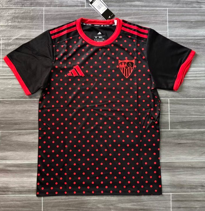 2025-26 Mens Sevilla  Black  soccer Jersey