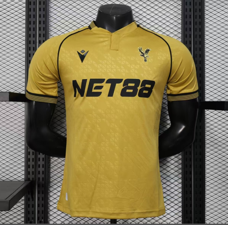 2025-26 Mens Crystal Palace  yellow away  Player version Soccer Jersey