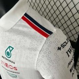 2024 F1 Mercedes White Polo Racing Suit (有领)