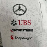 2024 F1 Mercedes White Polo Racing Suit (有领)