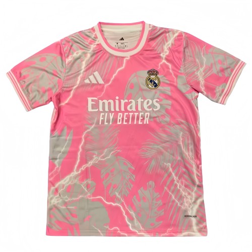 2025-26 Mens Real Madrid pink soccer jersey