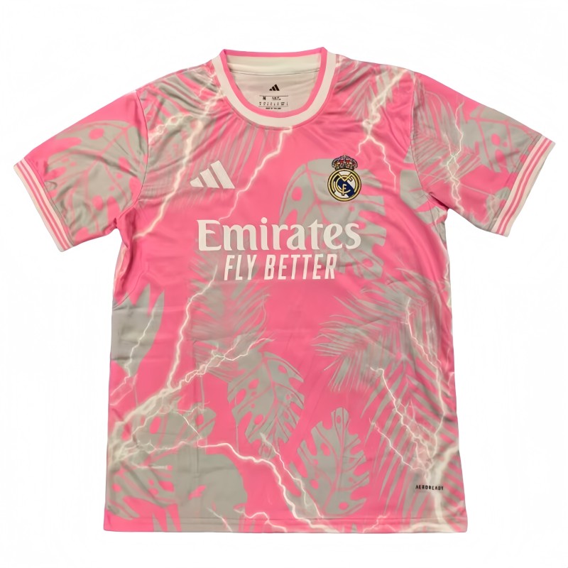 2025-26 Mens Real Madrid pink soccer jersey