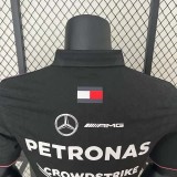 2024 F1 Mercedes Black Polo Racing Suit (有领)