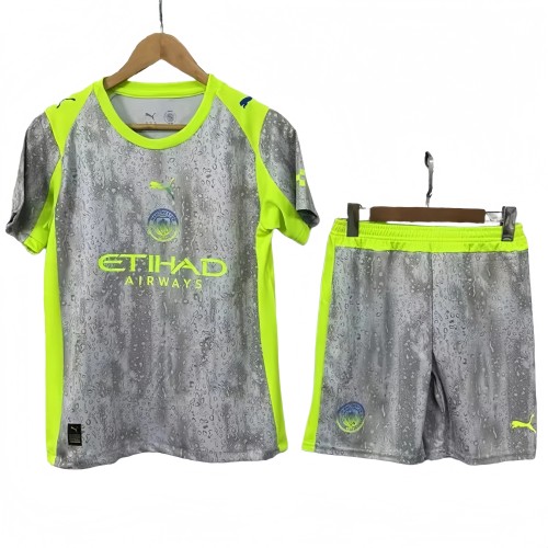 2025-26 Kids  Manchester City Third away soccer  jersey