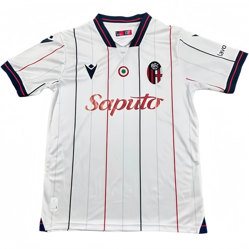 2025-26 Mens Bologna Away white Soccer Jersey