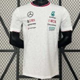 2024 F1 Formula One Mercedes White Racing Suit(圆领)