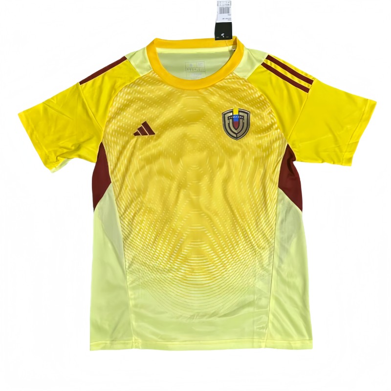 2025-26 Mens Venezuela Goalkeeper yellow  soccer jersey