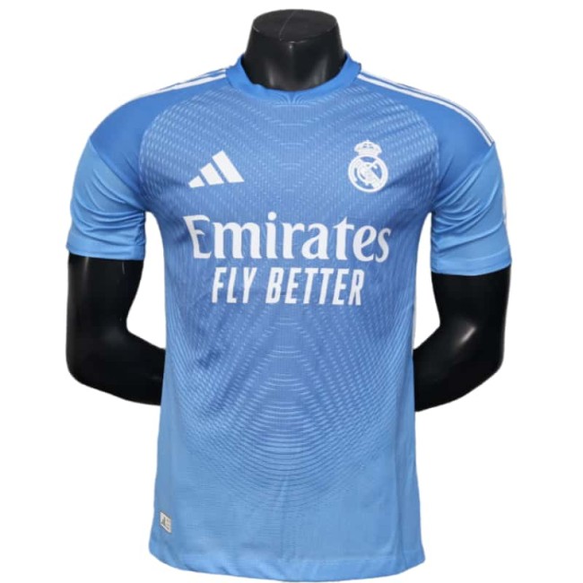 2025-26 Mens Real Madrid blue Player goalkeeper soccer jersey
