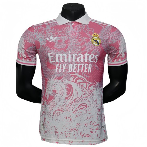 2025-26 Mens Real Madrid pink  Player Special Edition soccer jersey
