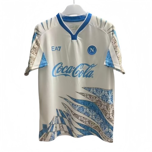 2025/26 Mens Napoli White Blue  soccer jersey