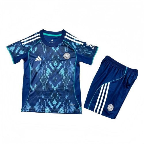 2025-26 Kids Leicester City away blue soccer Jersey