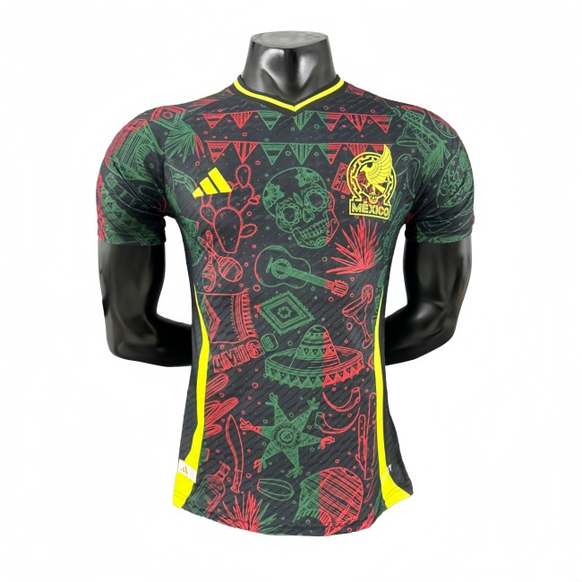 2025-26 Mens Mexico Special Edition red green Player version soccer jersey