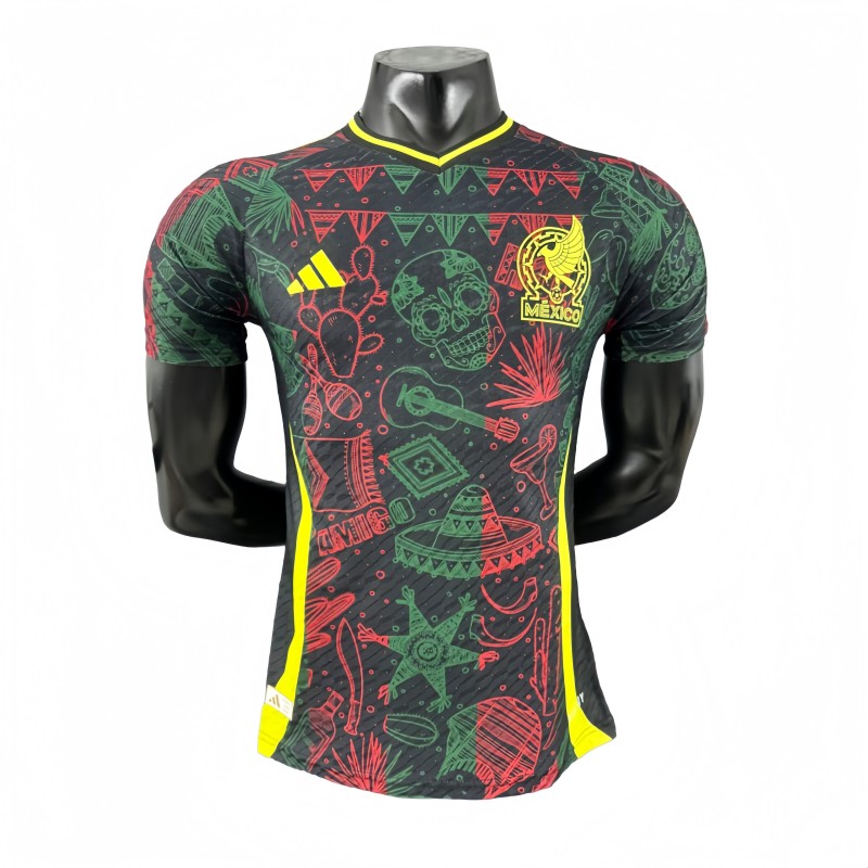2025-26 Mens Mexico Special Edition red green Player version soccer jersey