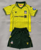 2025-26 Kids Wrexham FC away  yellow soccer jersey