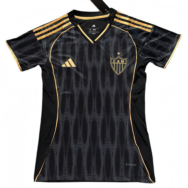2025-26 Women  Atletico Mineiro Third away black soccer jersey