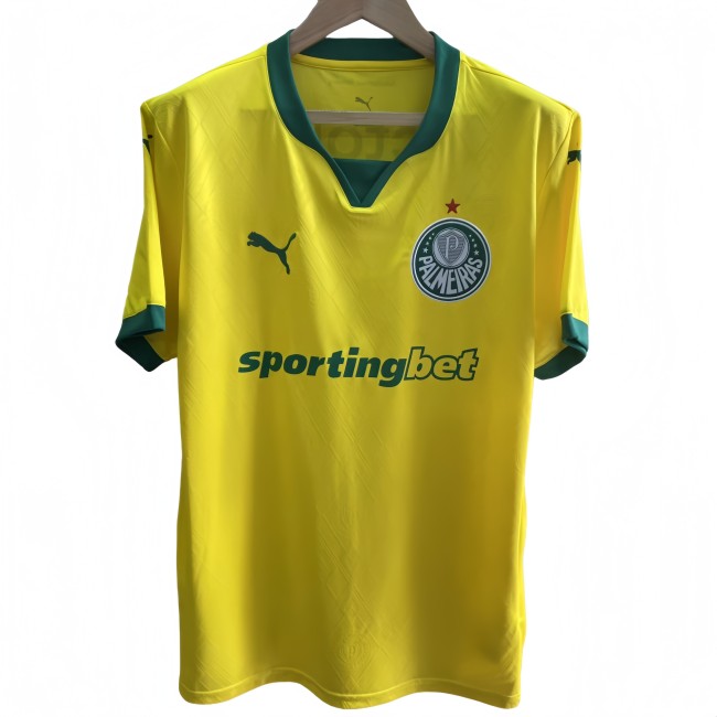 2025-26 Mens Palmeiras  Third away  yellow Soccer Jersey