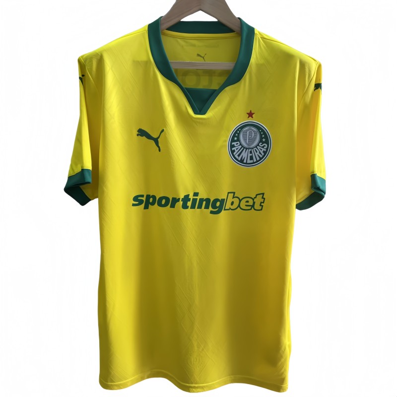 2025-26 Mens Palmeiras  Third away  yellow Soccer Jersey