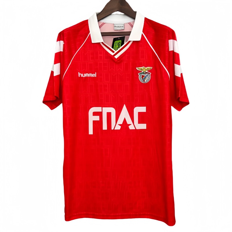 1990 Mens Benfica Retro home red soccer jersey