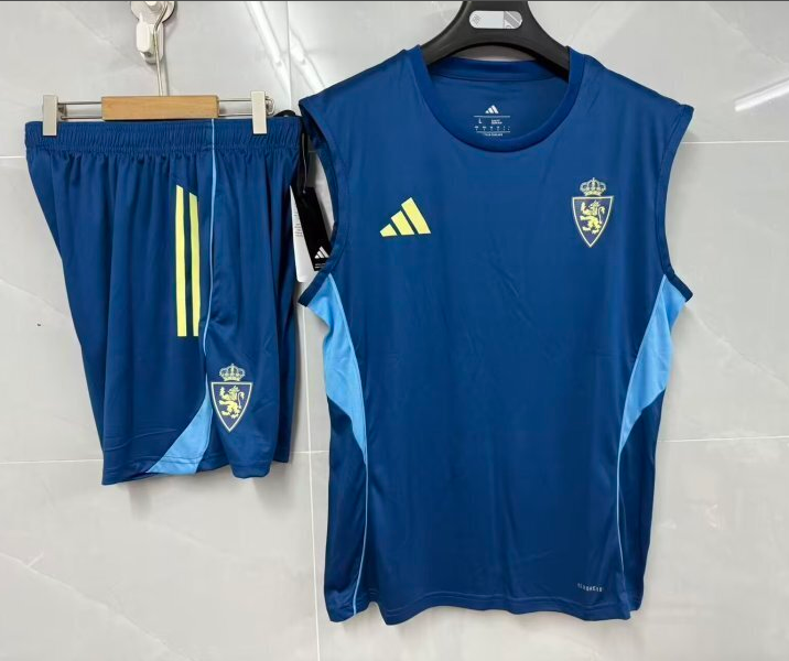 2025-26 Mens Zaragoza blue vest short training suit