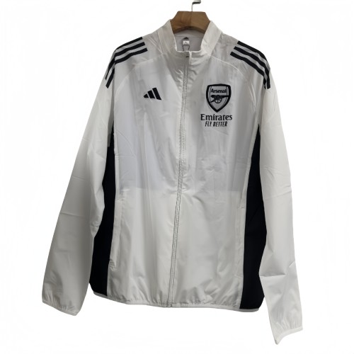 2025-26 Mens Arsenal white windbreaker