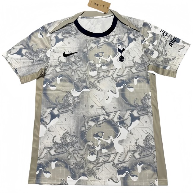 2025-26 Mens Tottenham Hotspur Grey White soccer Jersey