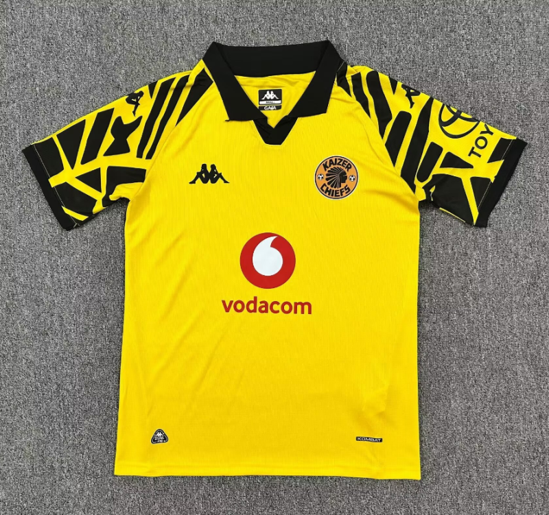 2025-2026 Mens Kaizer Chiefs Home  yellow Soccer Jersey