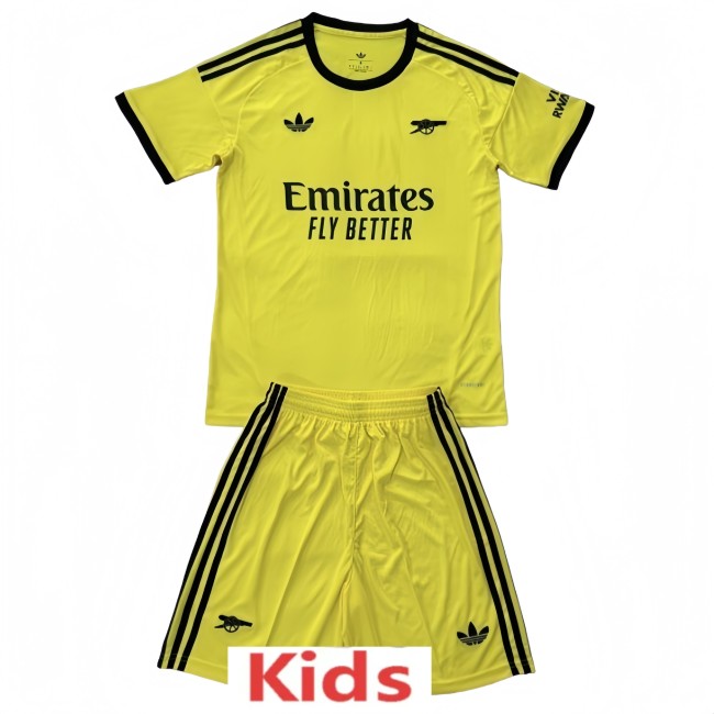 2025-26 KIDS Arsenal Goalkeeper yellow  soccer  jersey