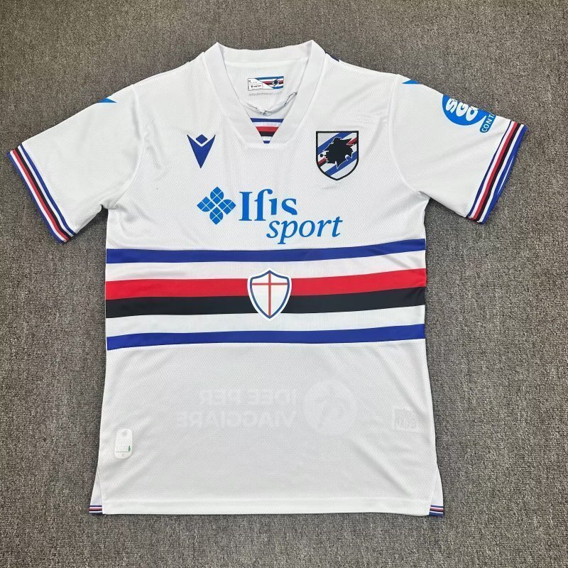 2025-26 Mens Sampdoria  away white soccer Jersey
