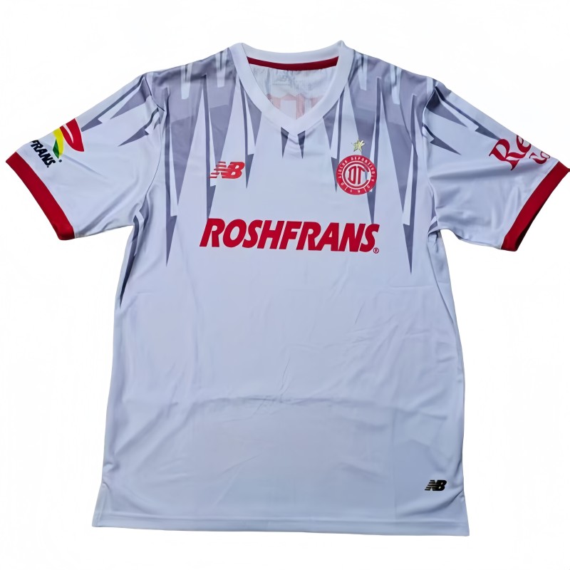 2025-26 Mens Toluca  wihte Fans Soccer Jersey