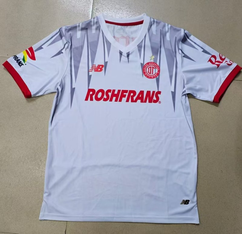 2025-26 Mens Toluca  wihte Fans Soccer Jersey