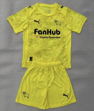 2025-26 Kids Derby County Yellow goalkeeper soccer jersey