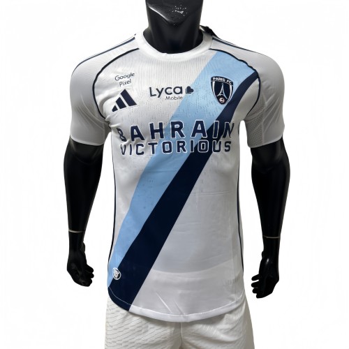 2025-26 Mens Paris FC  away white Player version  Soccer Jersey