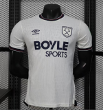 2025-26 Men’s West Ham United away white Player version  soccer Jersey