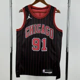 25-26 BULLS RODMAN #91 Black Top Quality Hot Pressing NBA Jersey (Trapeze Edition) 飞人版