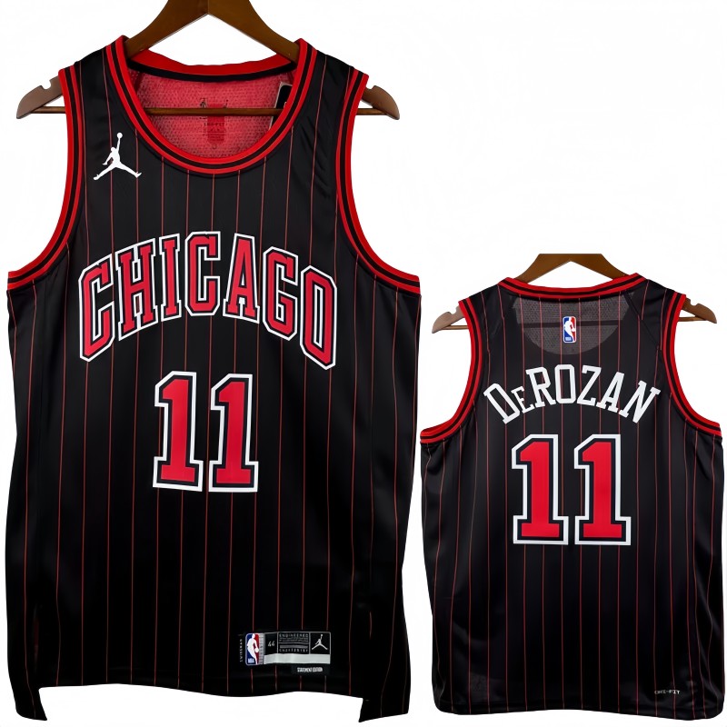 25-26 BULLS DEROZAN #11 Black Top Quality Hot Pressing NBA Jersey (Trapeze Edition) 飞人版