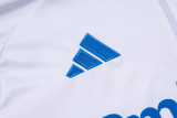 2025-26 Mens Real Madrid white Half-pull Training Suit B2568#
