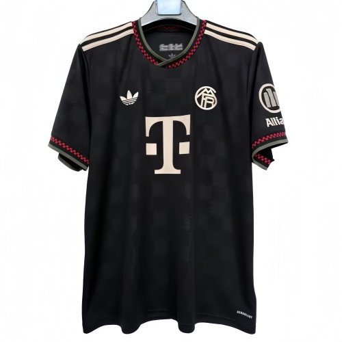 2025-26 Mens Bayern Munich Third away1：1 black soccer Jersey