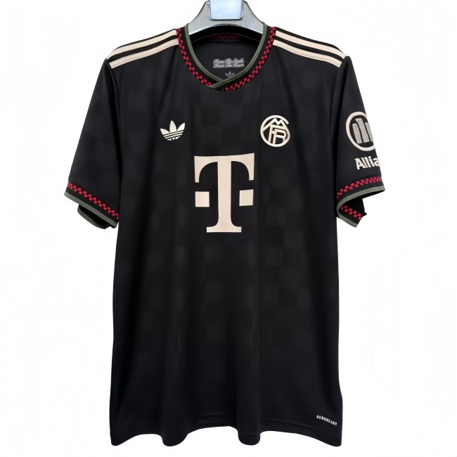2025-26 Mens Bayern Munich Third away1：1 black soccer Jersey